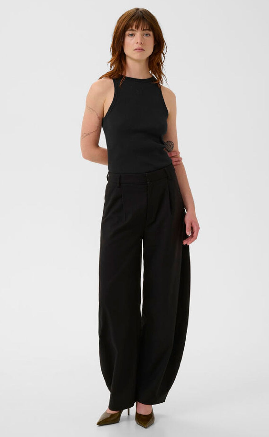 Gestuz Top - Drew Logo Tank 2.0 - Black