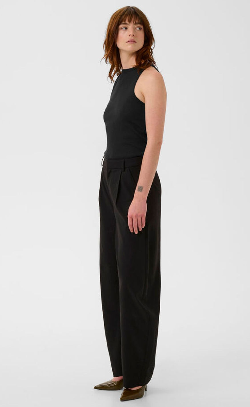 Gestuz Top - Drew Logo Tank 2.0 - Black