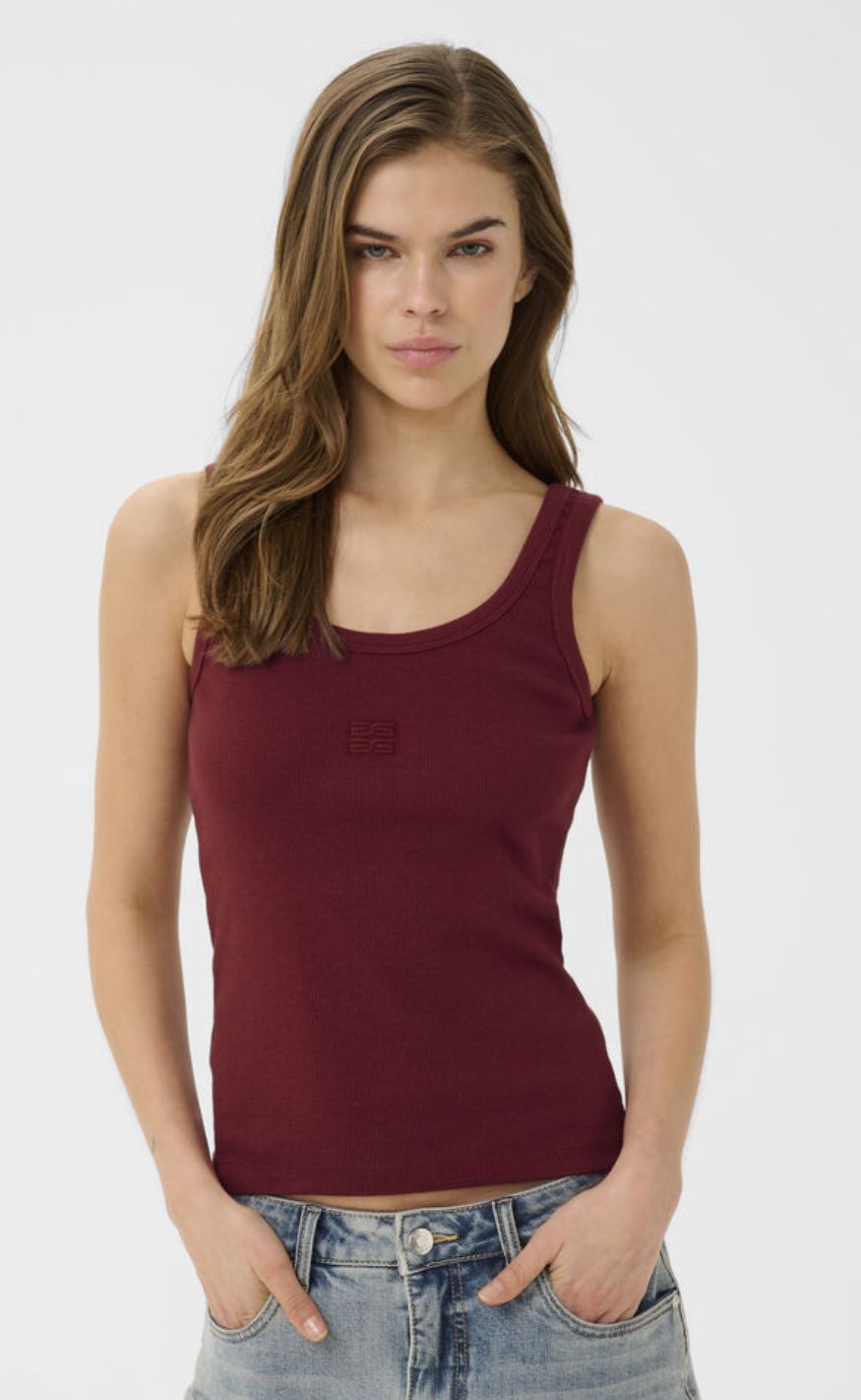 Gestuz Topp - Drew Logo Topp 2.0 - Cabernet