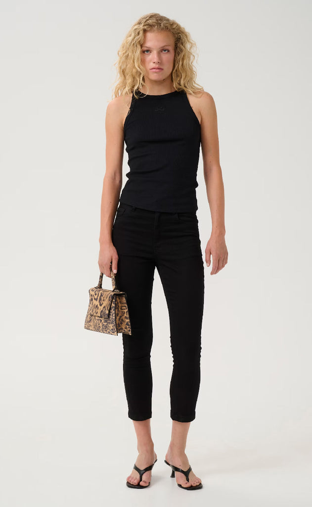 Gestuz Topp - Drew Rhinestone - Black
