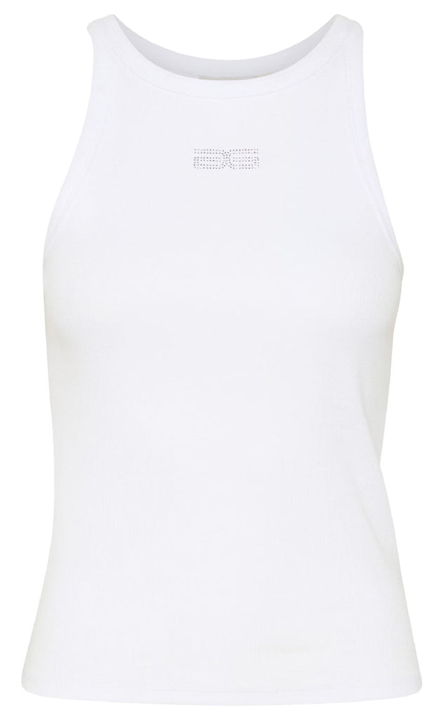 Gestuz Topp - Drew Rhinestone - Bright White