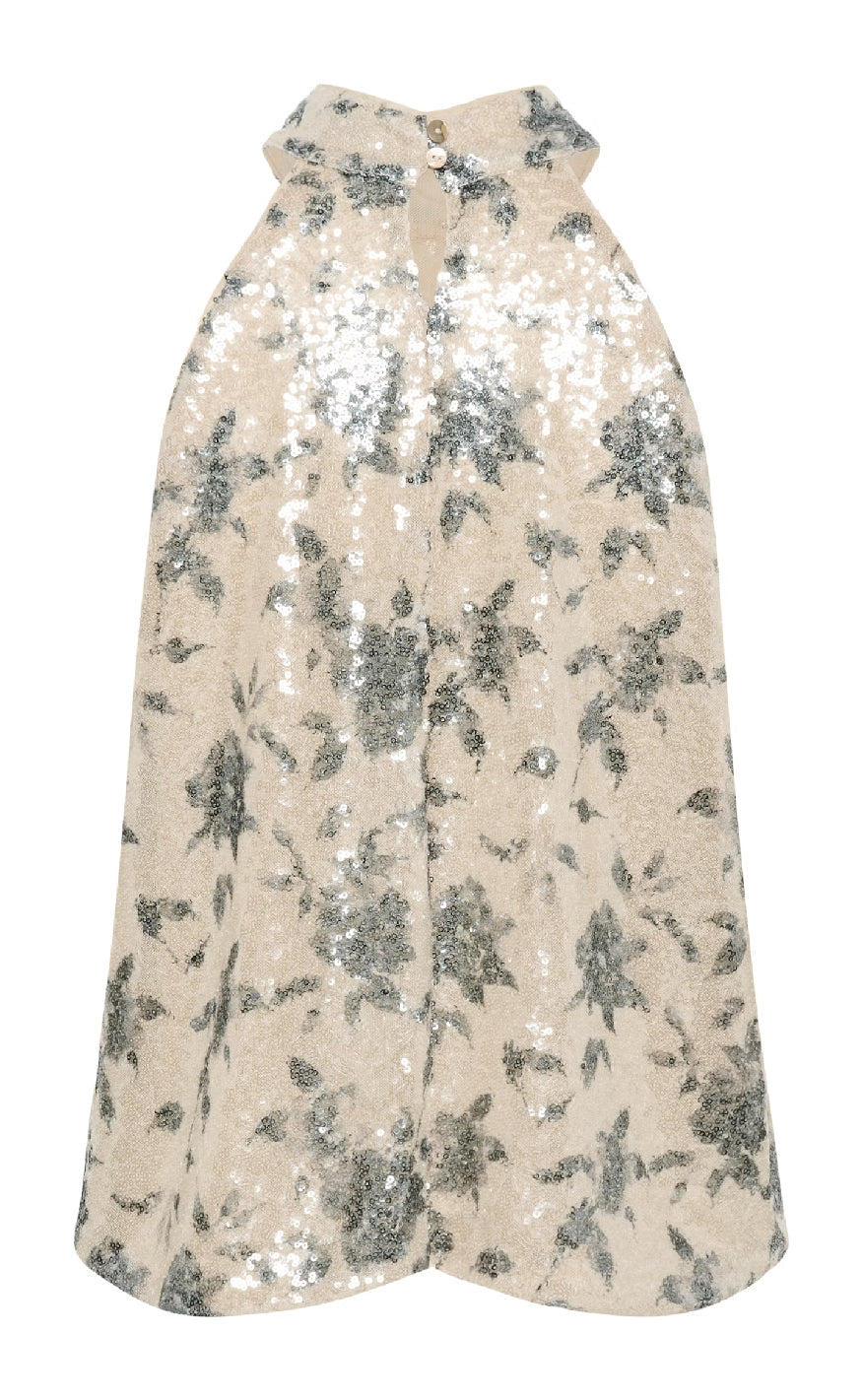 Gestuz Topp - Sveda - Champagne/Black sequins