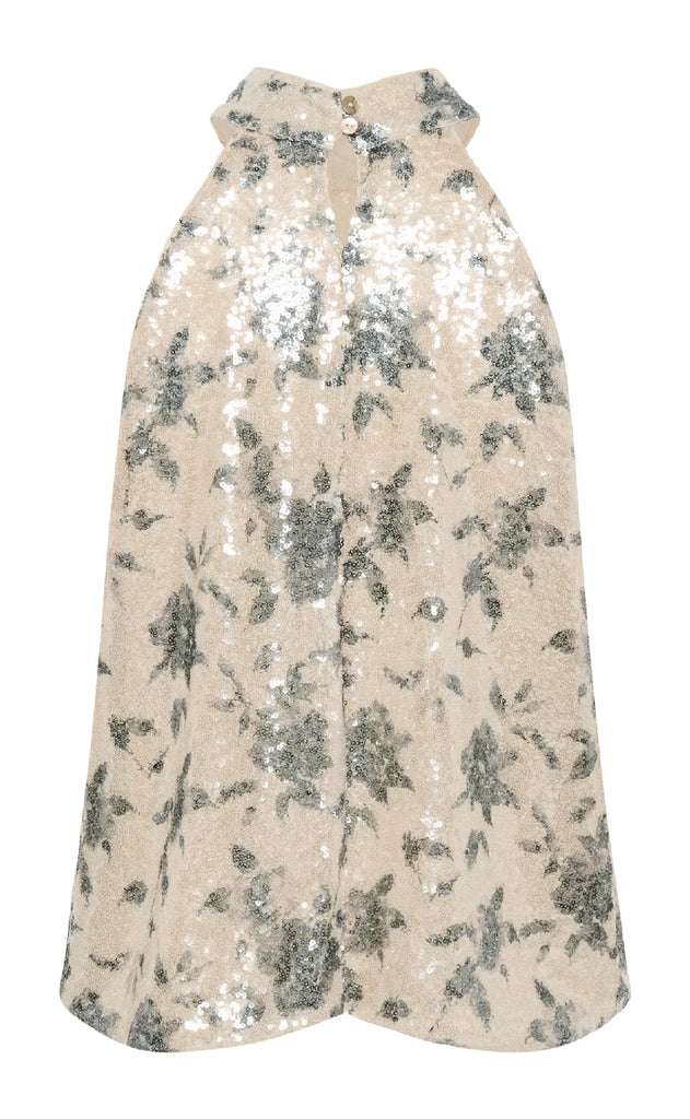 Gestuz Topp - Sveda - Champagne/Black sequins