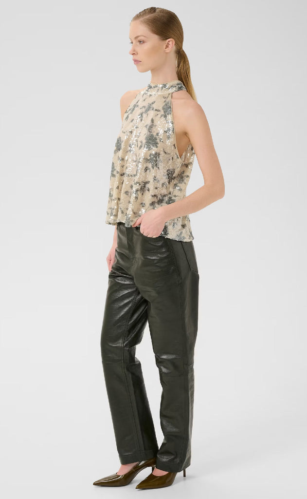 Gestuz Topp - Sveda - Champagne/Black sequins