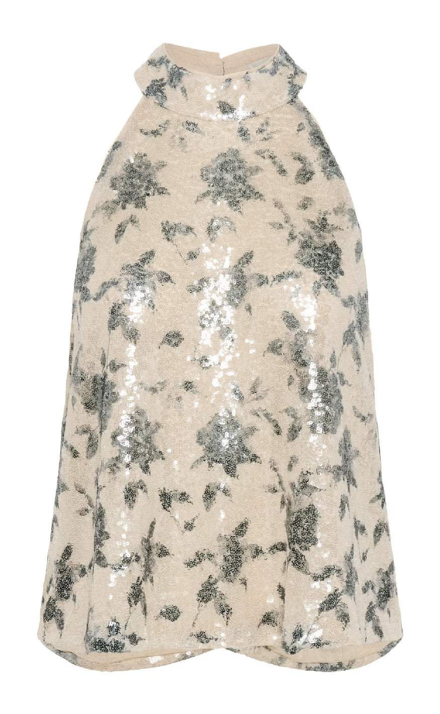 Gestuz Topp - Sveda - Champagne/Black sequins