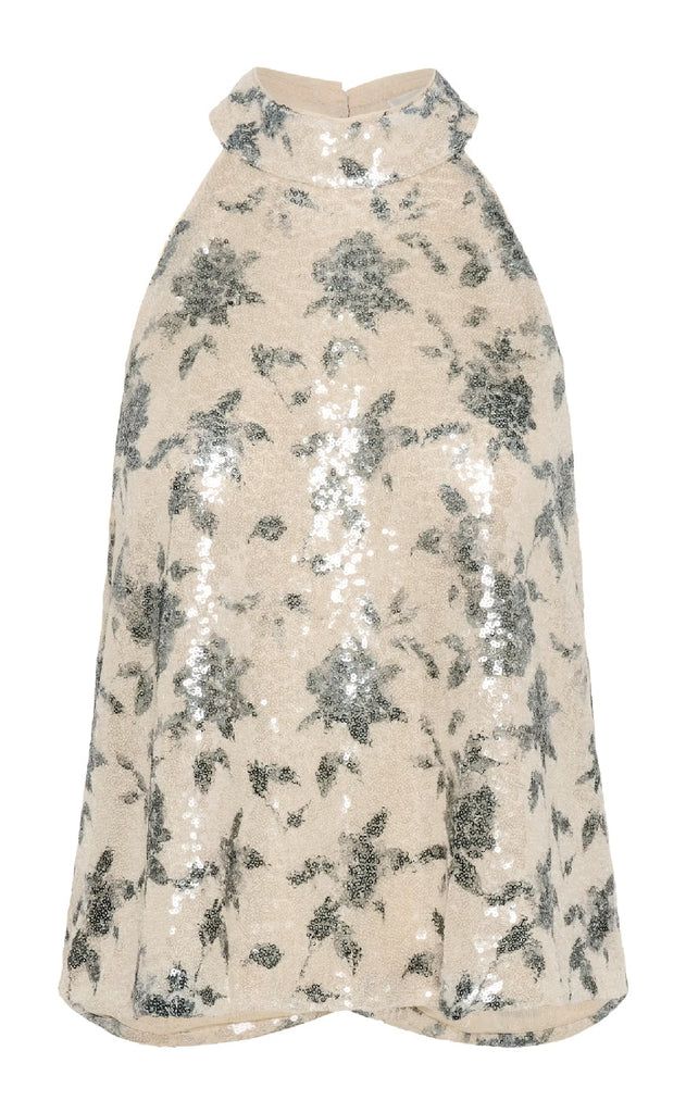 Gestuz Topp - Sveda - Champagne/Black sequins