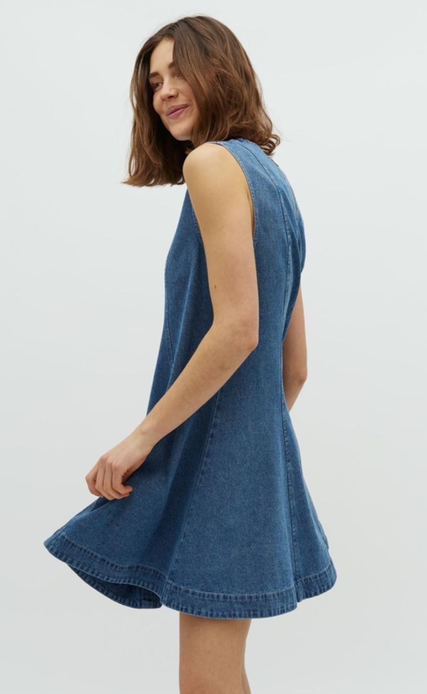 Global Funk Kjole - Rihann Peplum-G - Midt Vintage Brushing