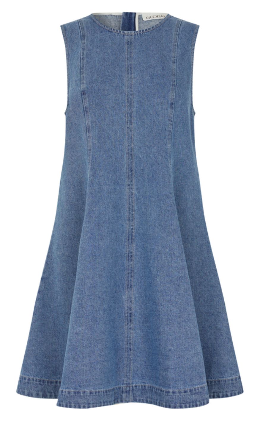 Global Funk Kjole - Rihann Peplum-G - Midt Vintage Brushing