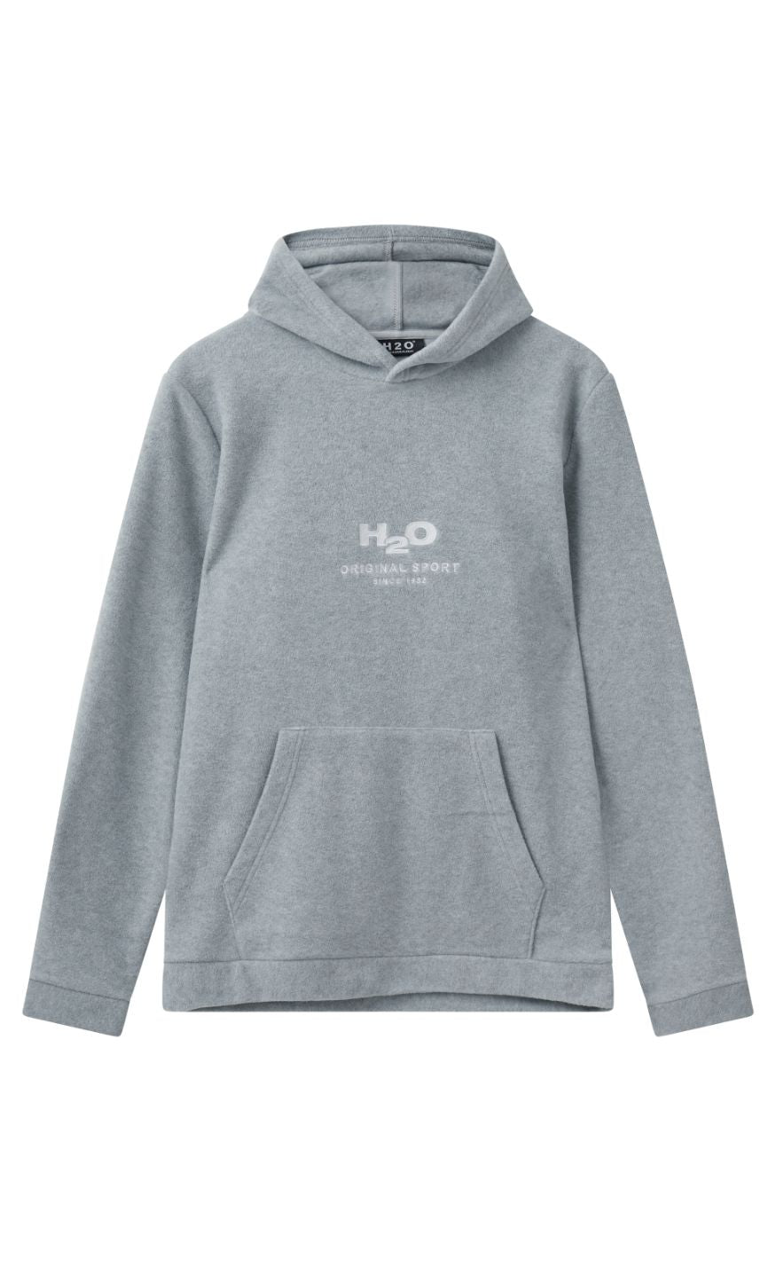 H2O Genser - Blåvand Fleece Hoodie - Grey Mel