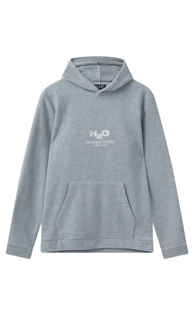 H2O Genser - Blåvand Fleece Hoodie - Grey Mel