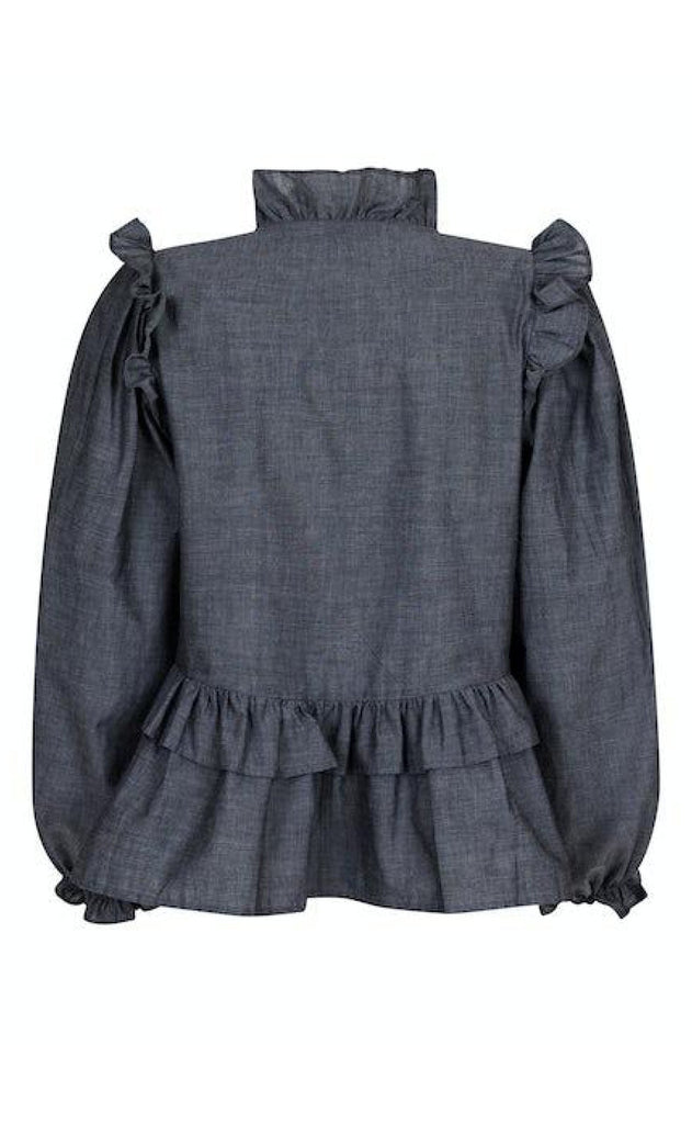 Neo Noir Bluse - Hawaii Chambray - Black