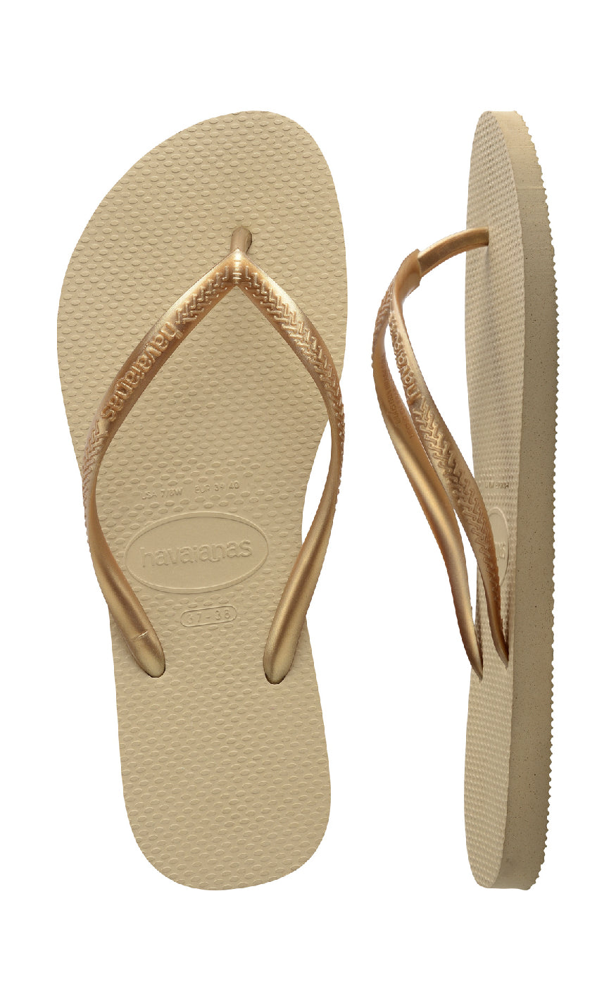 Havaianas Klipklappere - Slim - SandGrey/L. Gold