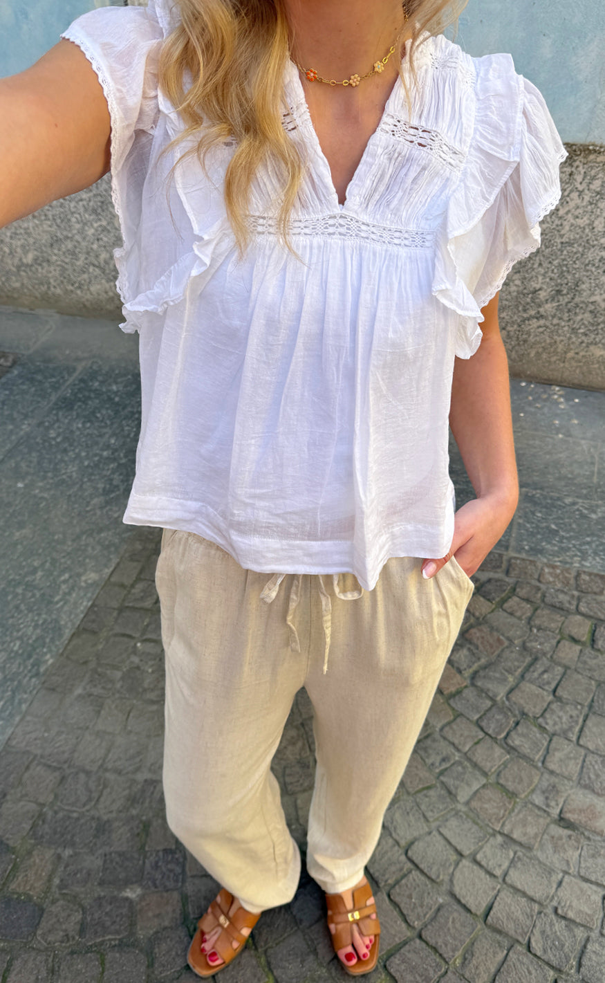 Say INA Copenhagen Bukser - Laura Linen - Sand