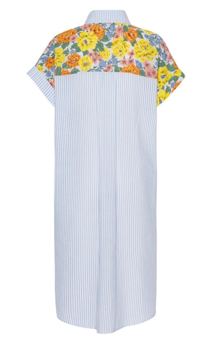 Hunkøn Kjole - Vanessa - Blue/Floral