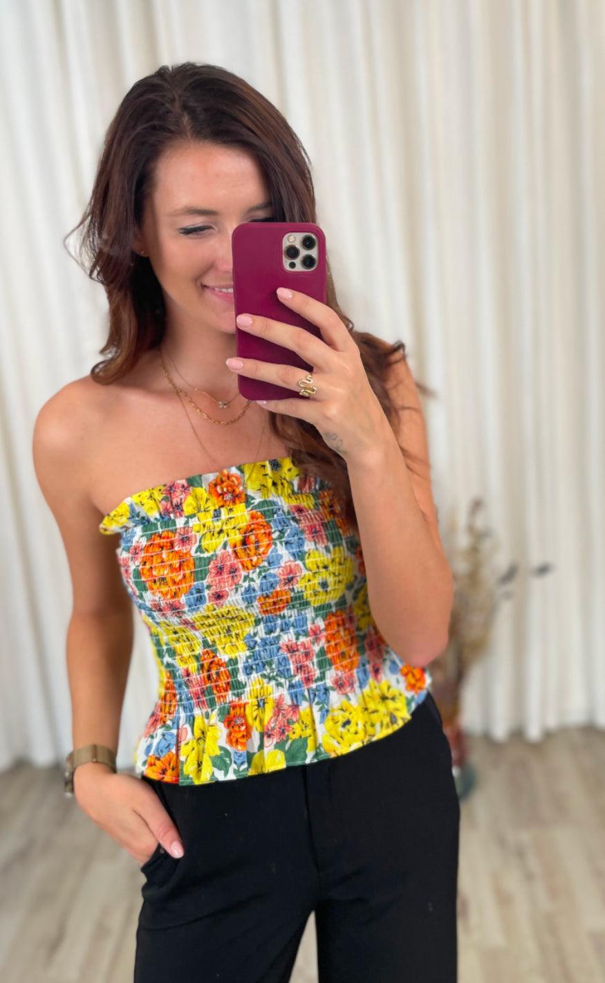 Hunkøn Topp - Vanessa - Floral