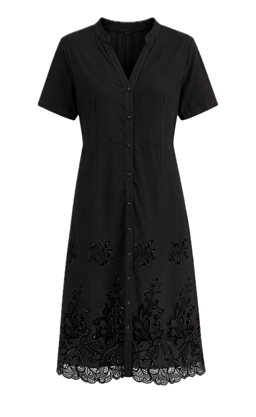 Say INA Copenhagen Kjole - Elvira - Black W. Embroidery