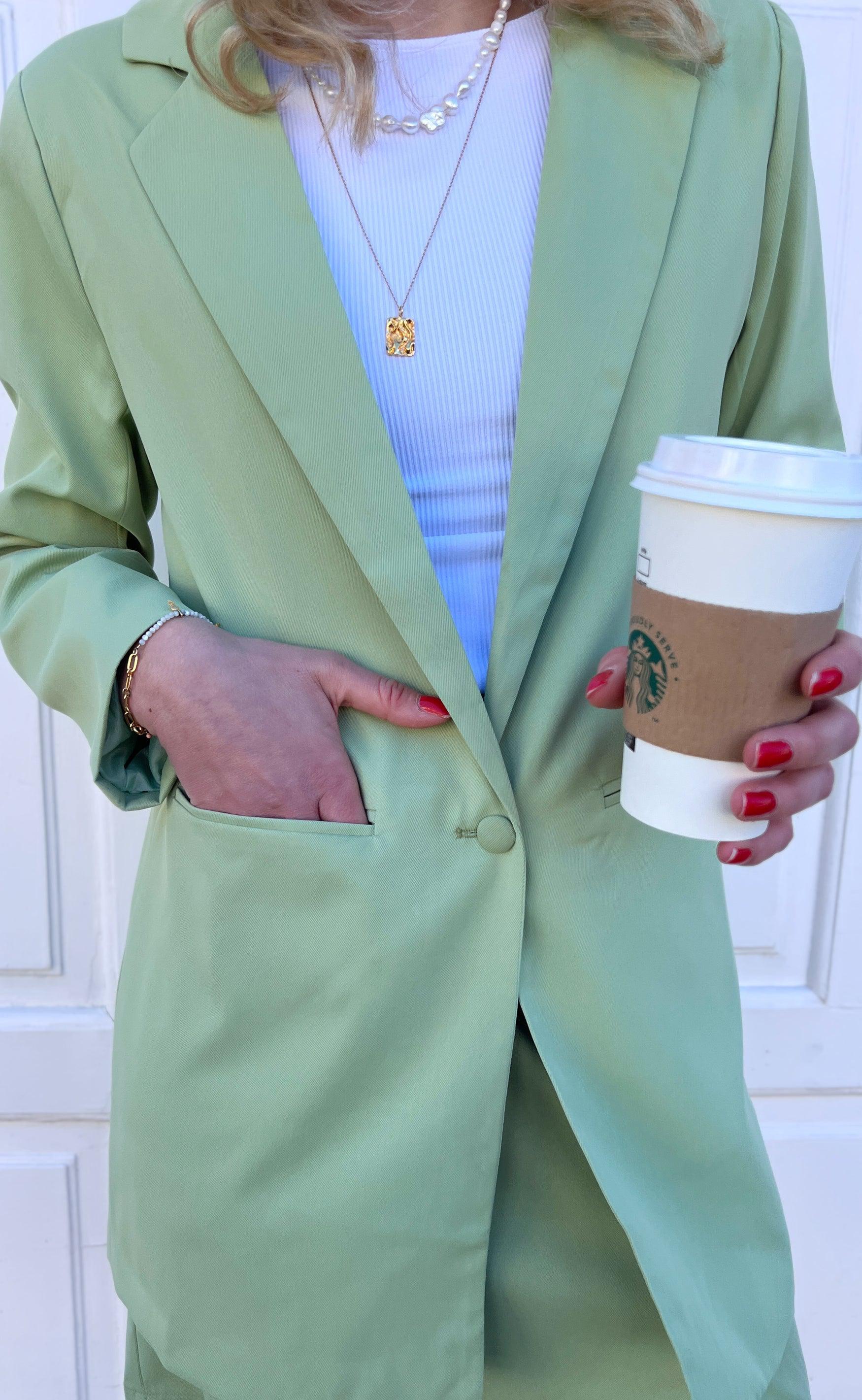 INA Copenhagen Blazer - Mai Long - Light Green