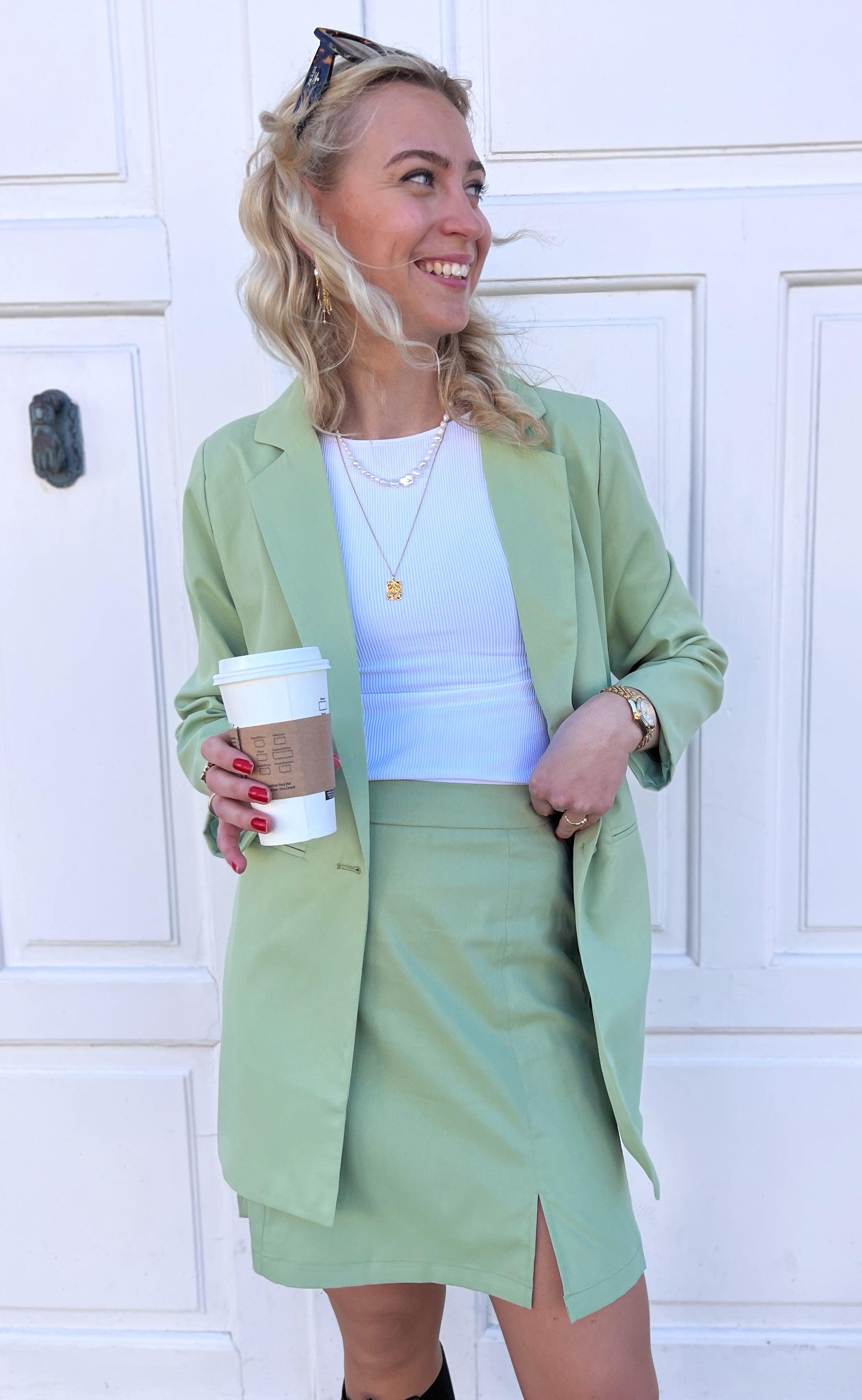INA Copenhagen Blazer - Mai Long - Light Green