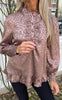 Say INA Copenhagen Bluse - Pia - Brown Leopard