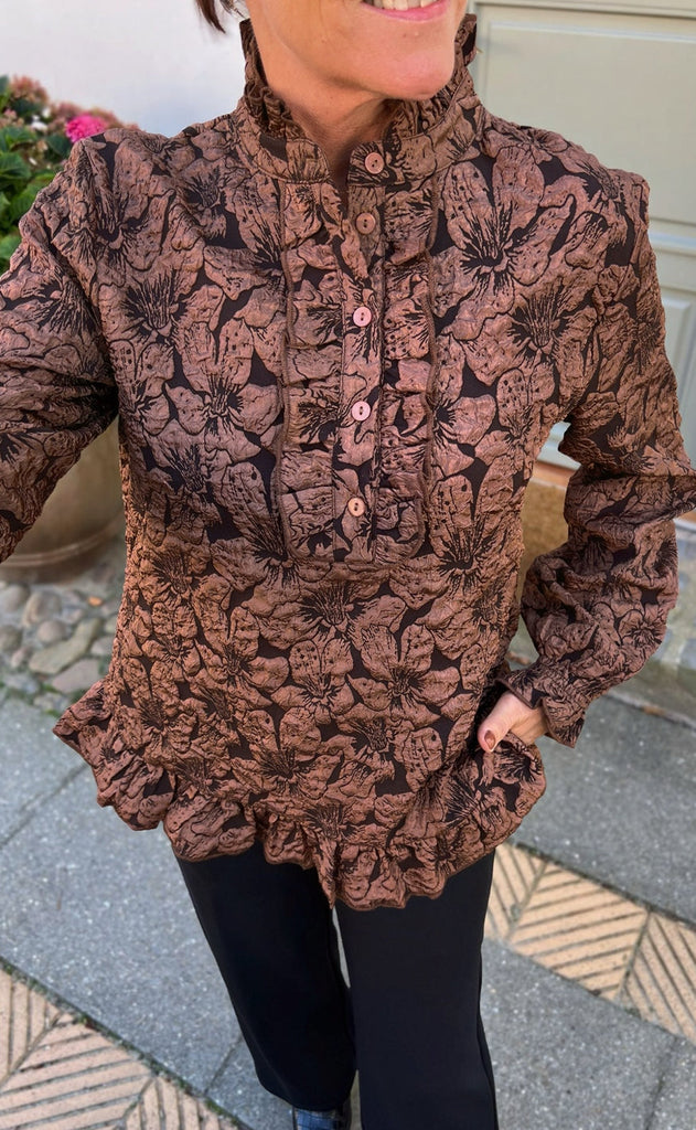 INA Copenhagen Bluse - Roxie - Brown