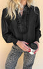 Say INA Copenhagen Bluse / Skjorte - Cami - Black Denim Look