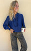 Say INA Copenhagen Bluse / Skjorte - Cami - Dark Denim Blue