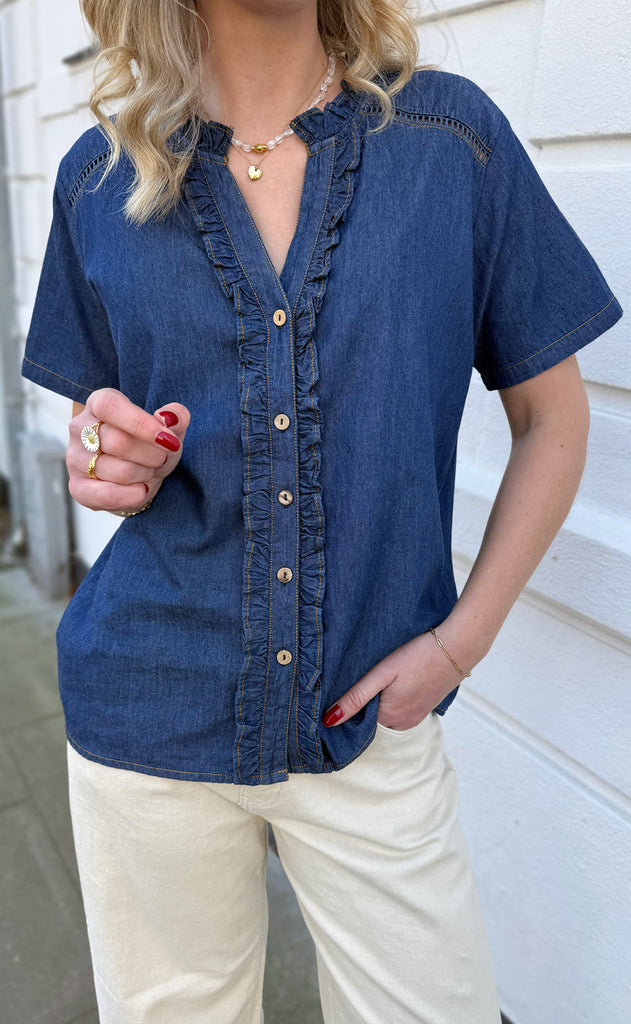 INA Copenhagen Bluse - Sophie - Denim Blue