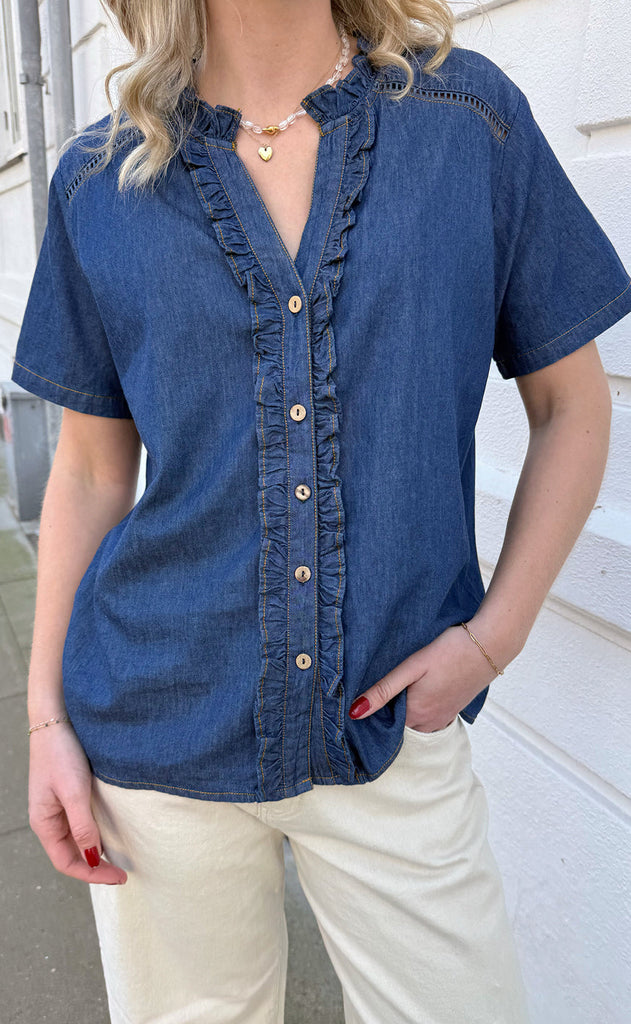 INA Copenhagen Bluse - Sophie - Denim Blue