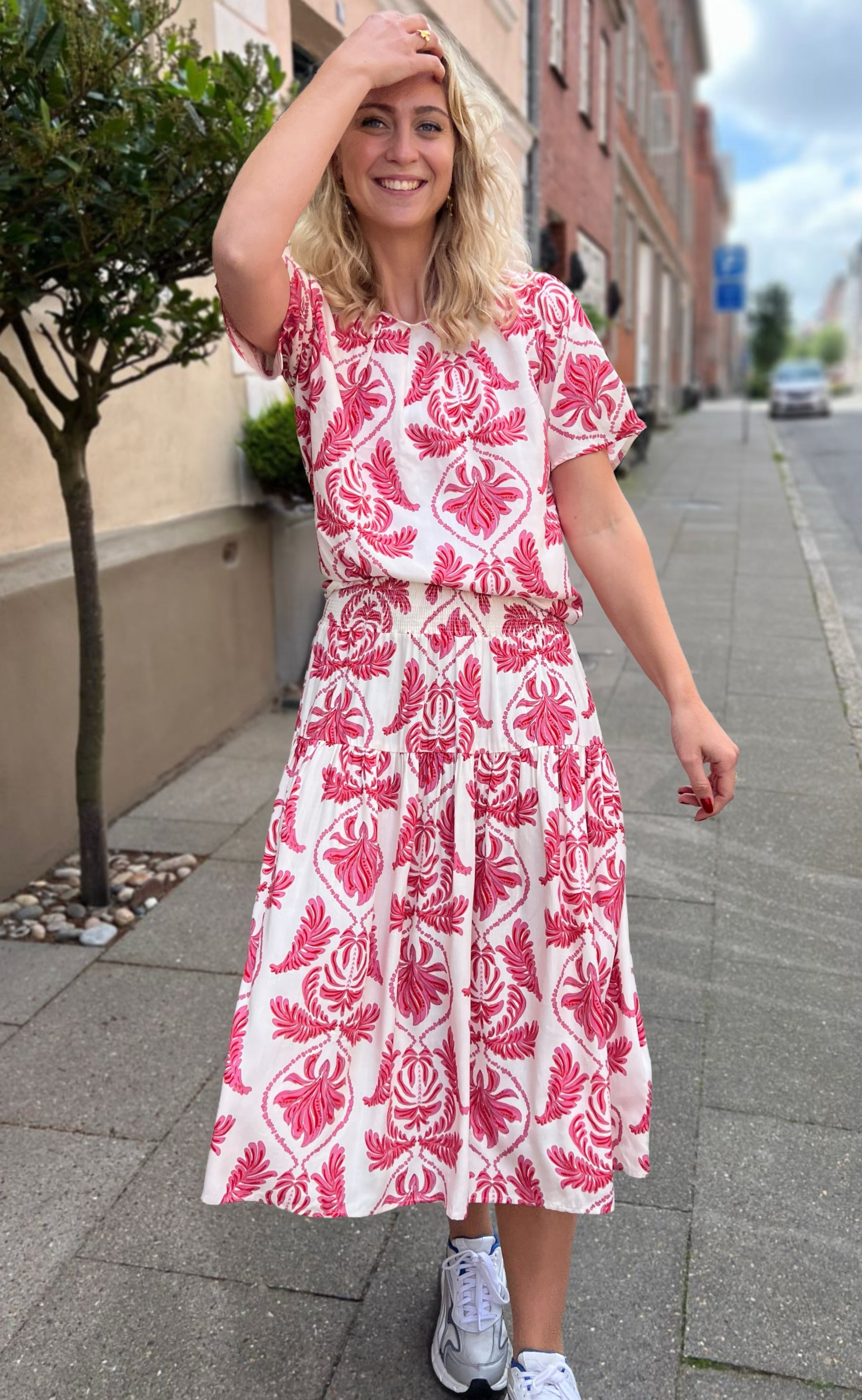 INA Copenhagen Bluse - Vicky - White/Pink Paisley