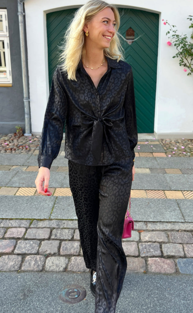 INA Copenhagen Bukser - Ida - Black Leopard