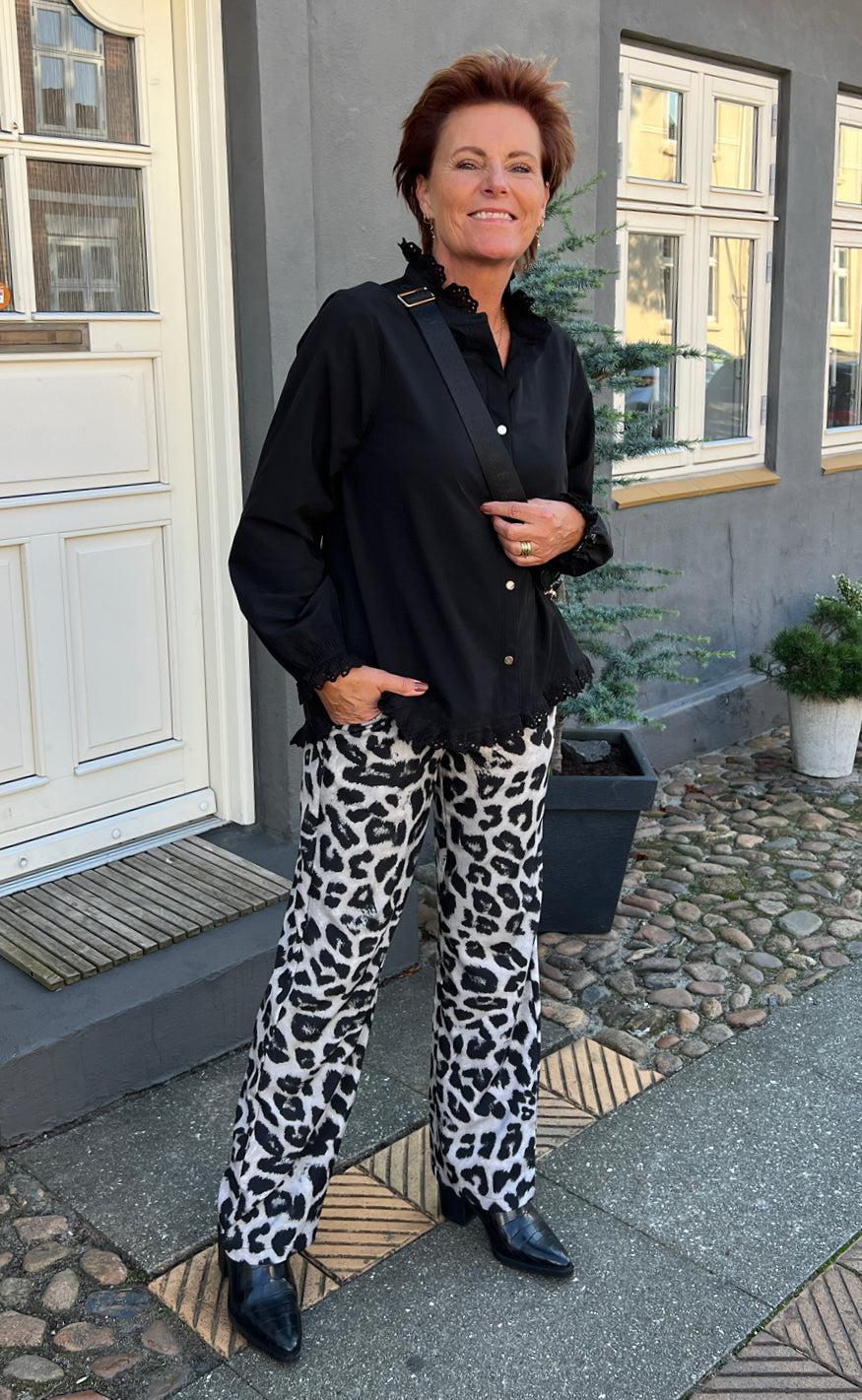INA Copenhagen Bukser - Ida - Grey Leopard