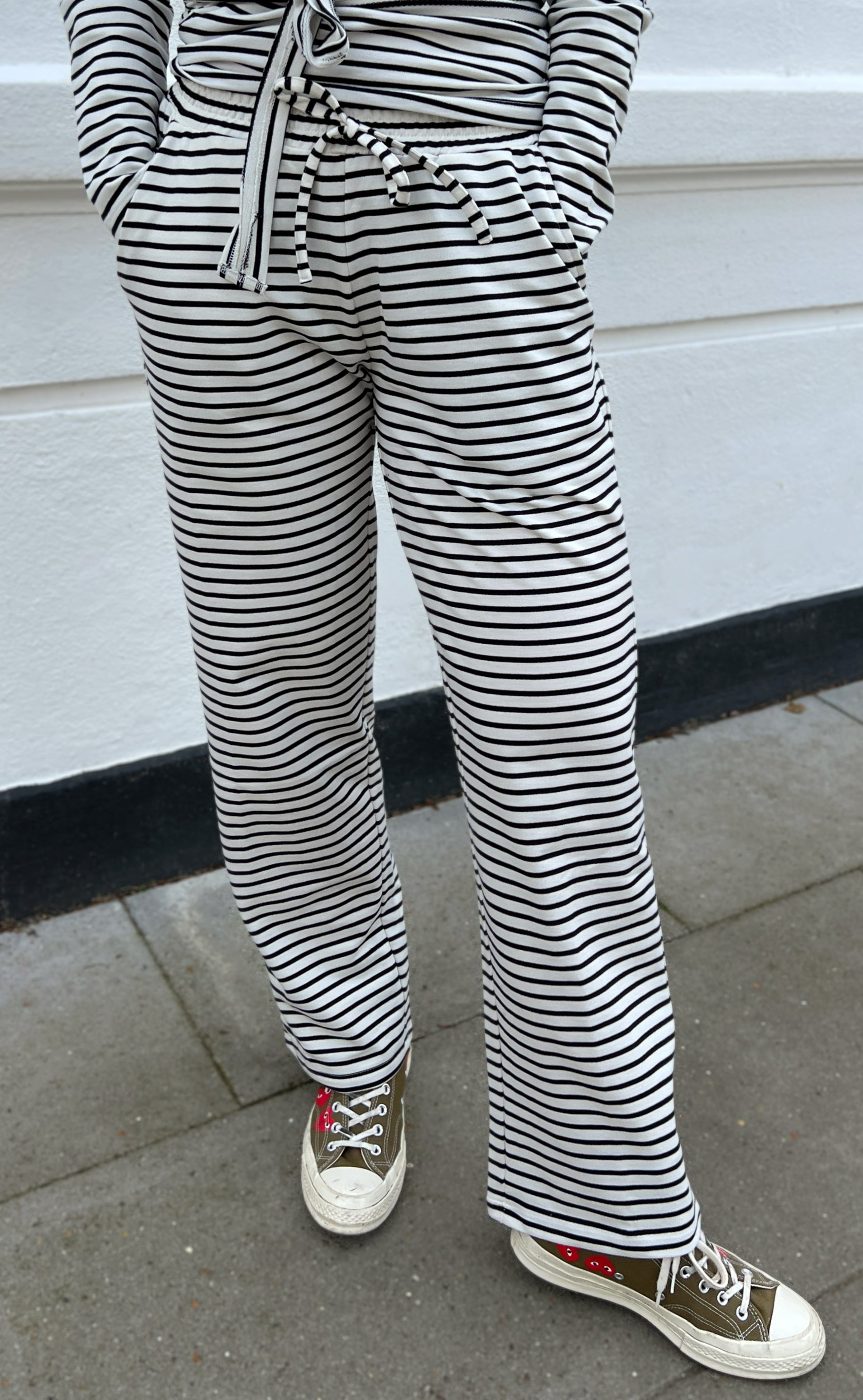 INA Copenhagen Bukser - Kasia - Black / White Striped