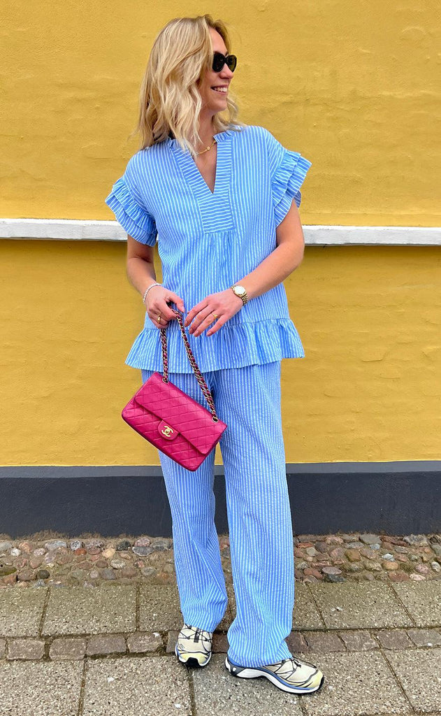 INA Copenhagen Bukser - Liv - Blue Striped