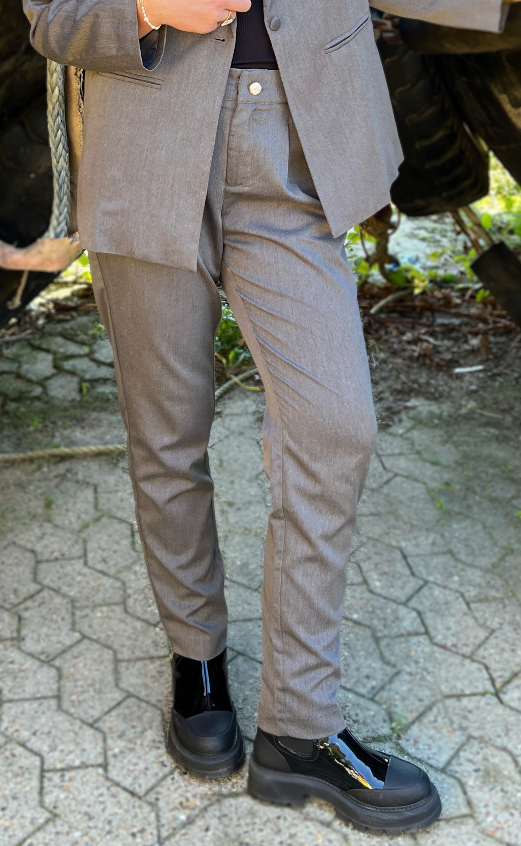 INA Copenhagen Bukser - Zoey Straight - Dark Grey