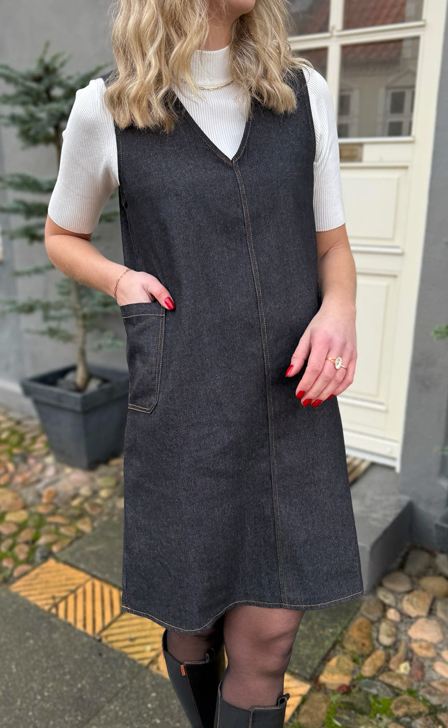 INA Copenhagen Kjole - Ania Spencer - Grey / Black Denim