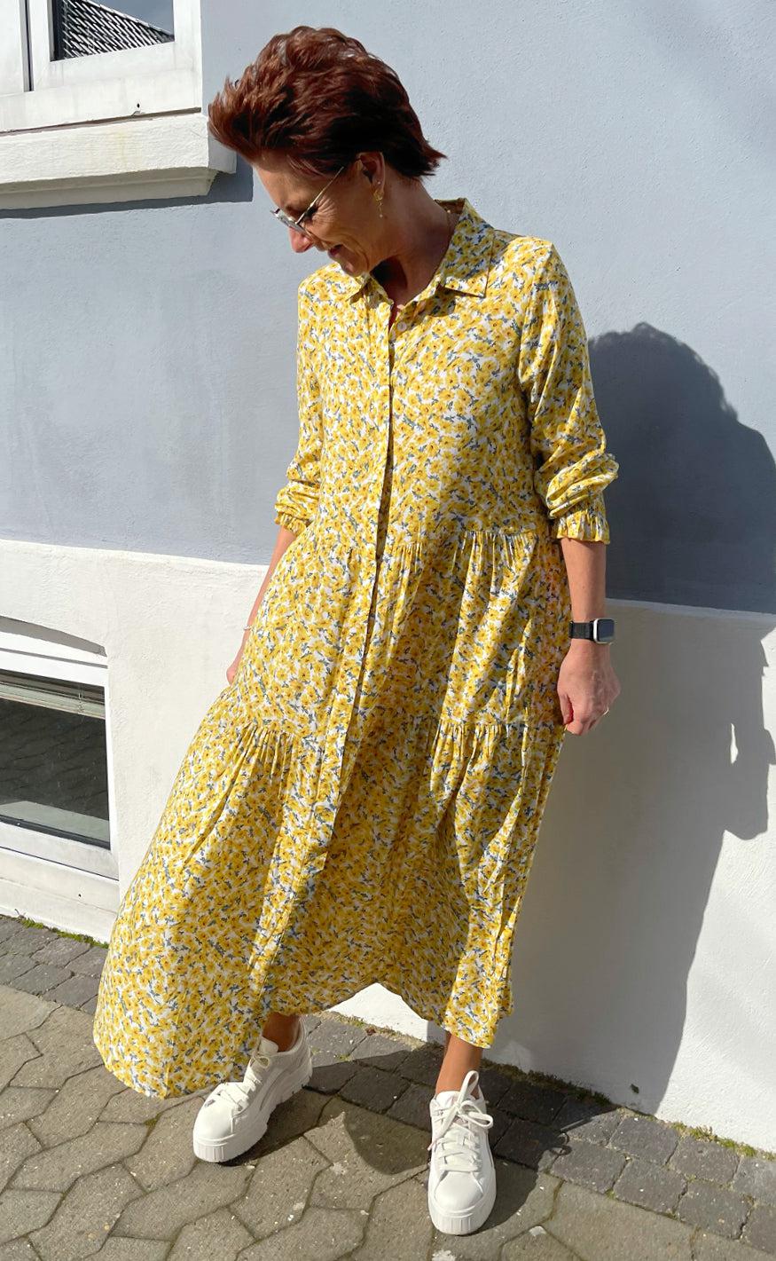 INA Copenhagen Kjole - Anna - Yellow Flower