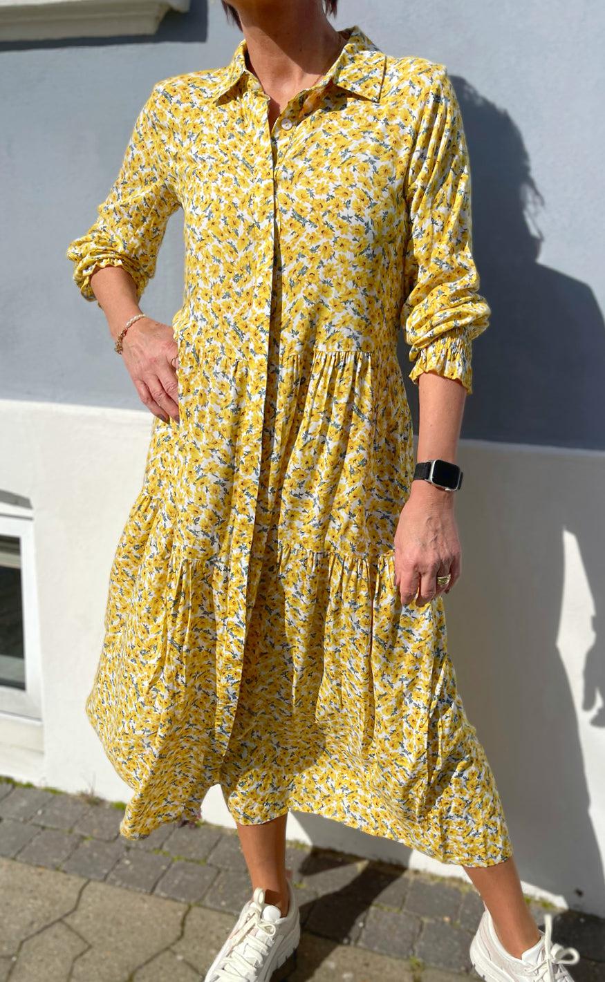 INA Copenhagen Kjole - Anna - Yellow Flower