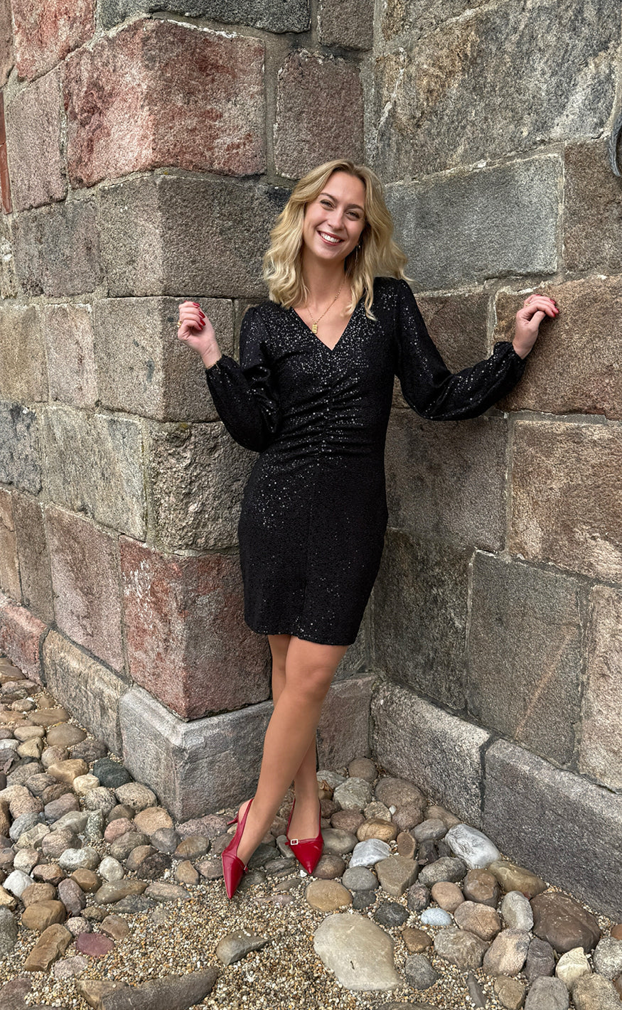 INA Copenhagen Kjole - Bella - Black Sequin