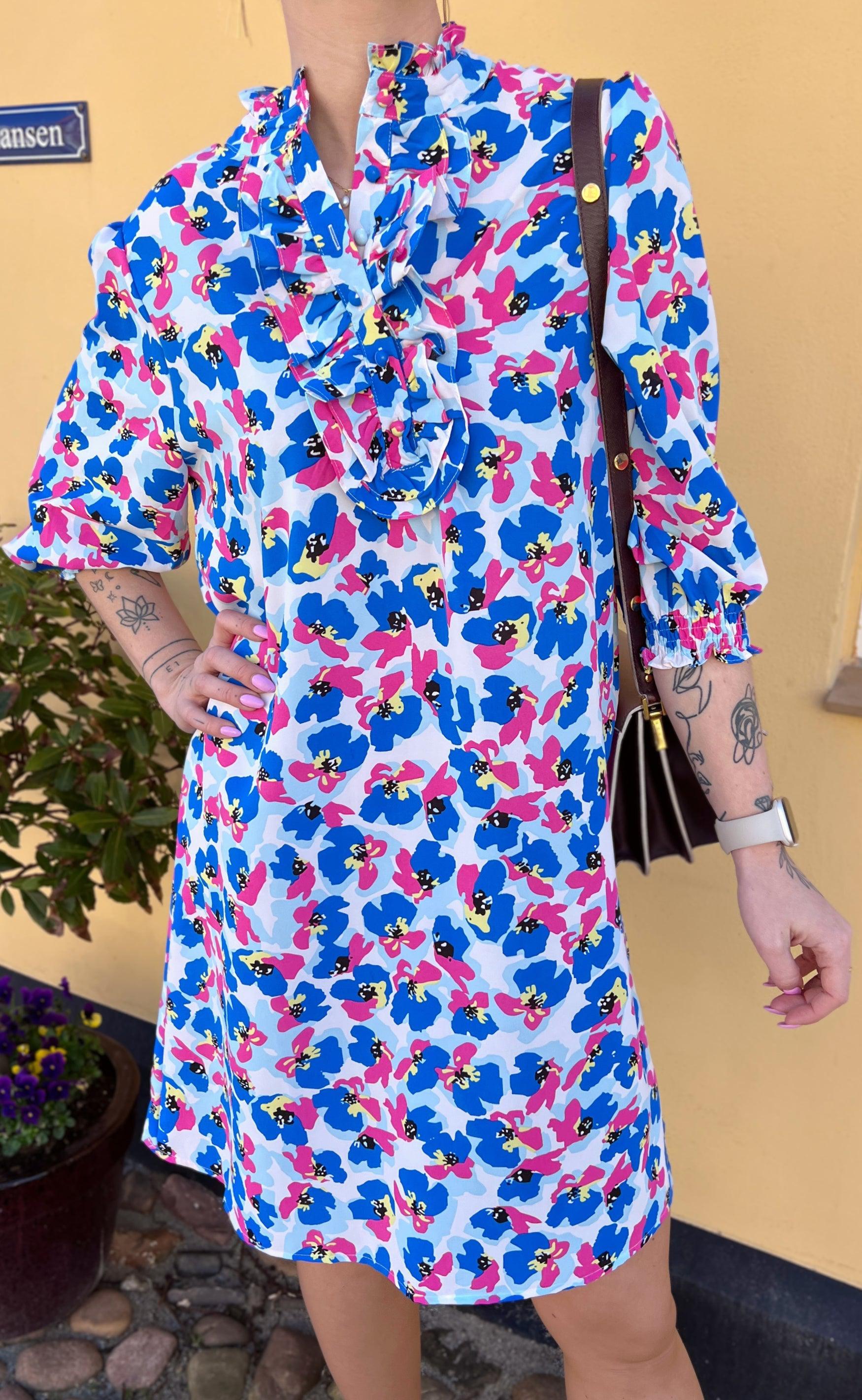 INA Copenhagen Kjole - Camilla - Blue Flower