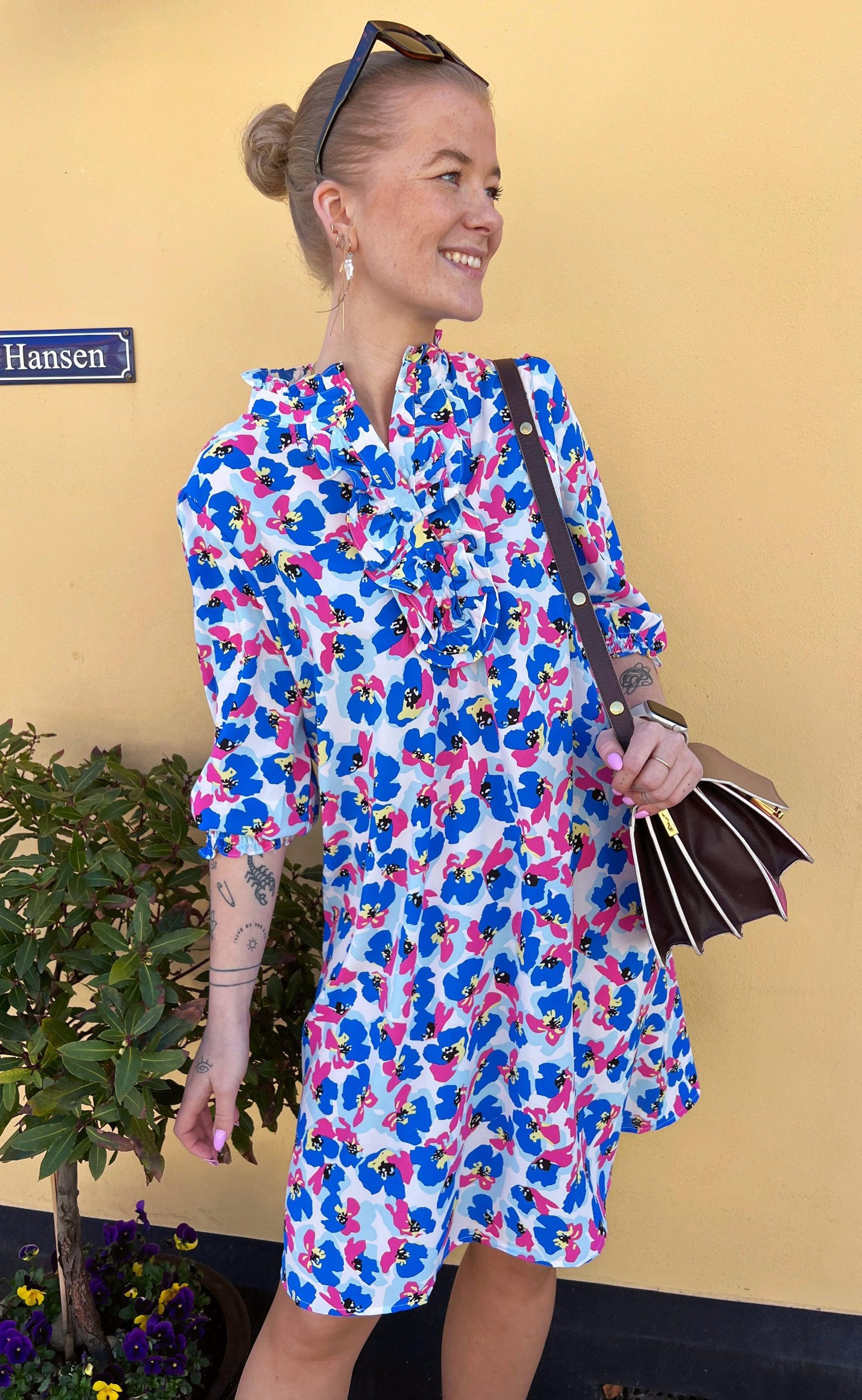 INA Copenhagen Kjole - Camilla - Blue Flower