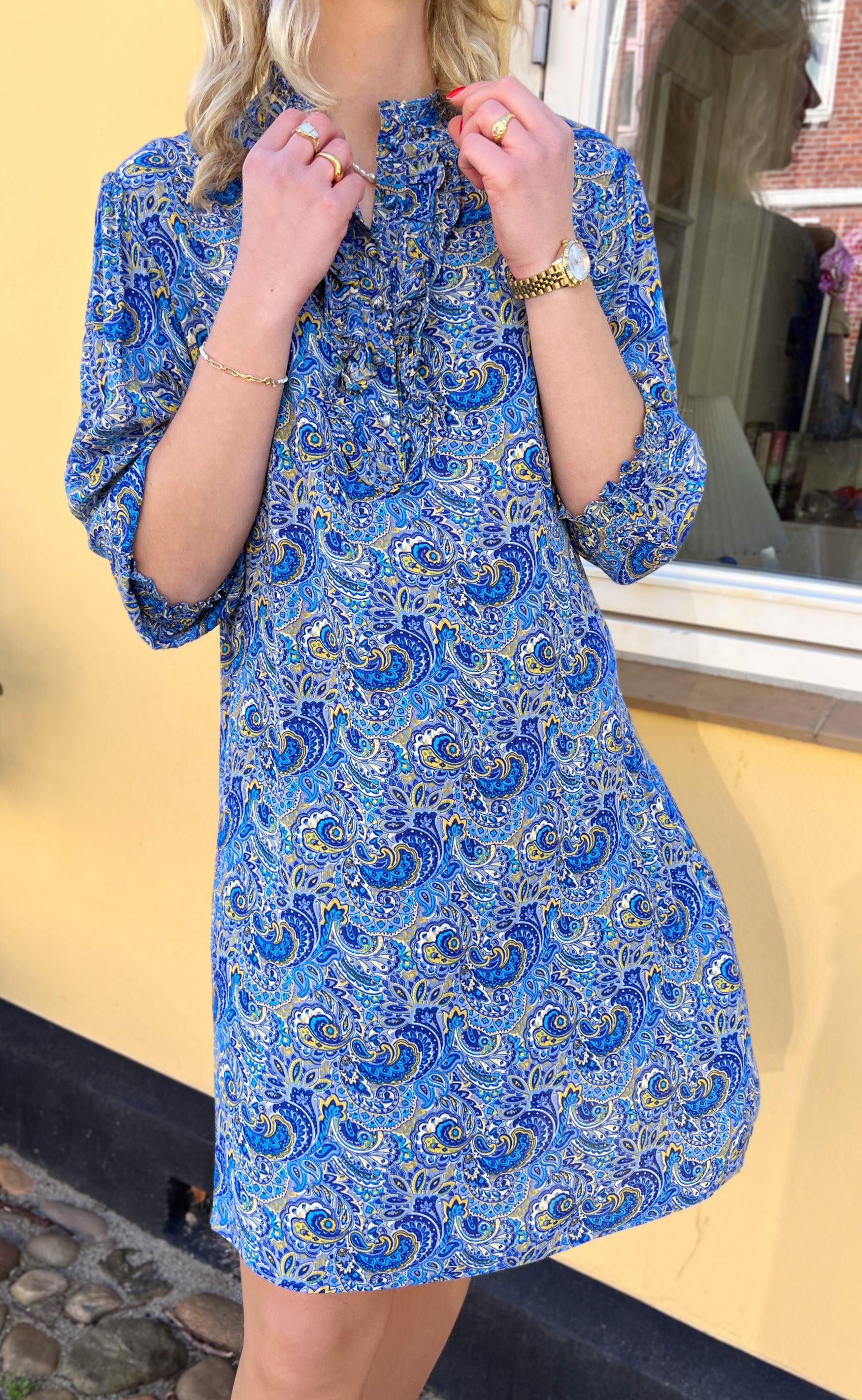 INA Copenhagen Kjole - Camilla - New Blue Paisley