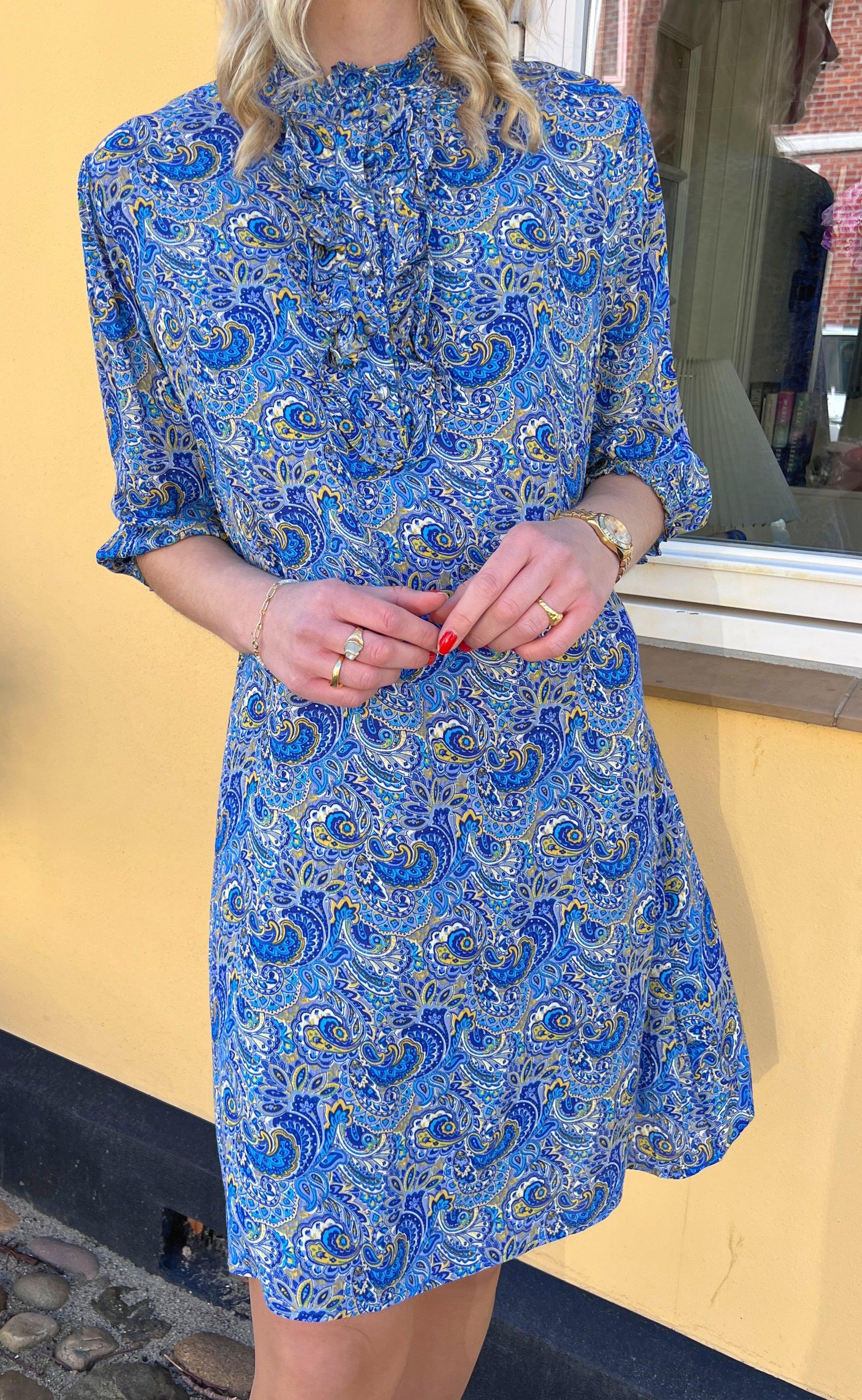INA Copenhagen Kjole - Camilla - New Blue Paisley