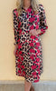 INA Copenhagen Kjole - Celeste LS - Leopard / Red Flowers