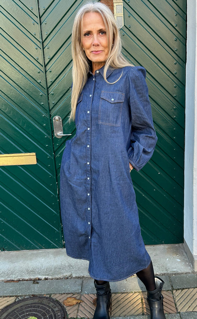 INA Copenhagen Kjole - Detia - Denim Blue