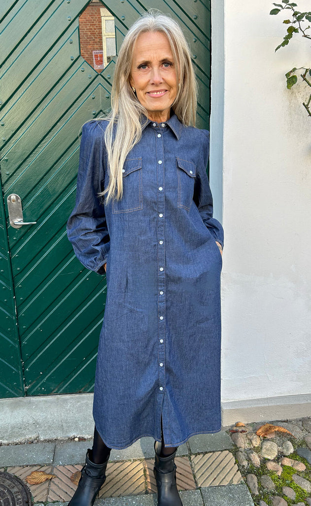 INA Copenhagen Kjole - Detia - Denim Blue