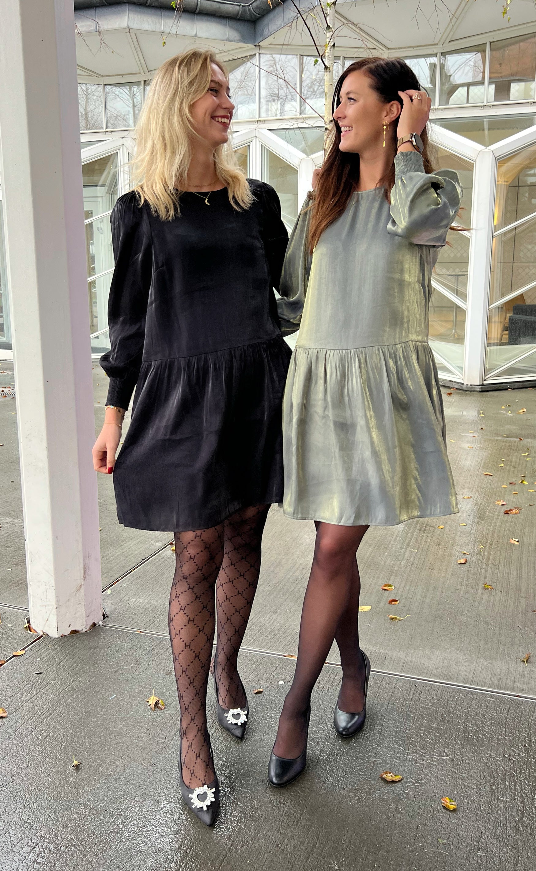 INA Copenhagen Kjole - Elina - Green Glitter