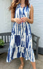 Say INA Copenhagen Kjole - Ella - Navy Tie Dye