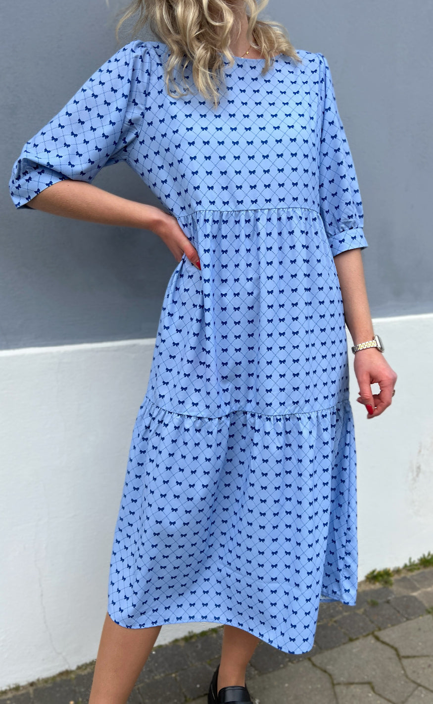 INA Copenhagen Kjole - Ellie - Blue Bows
