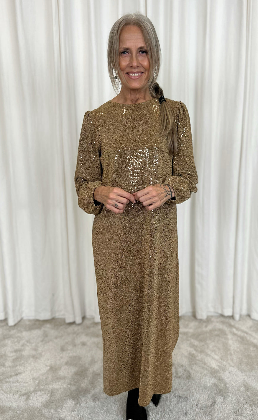 INA Copenhagen Kjole - Fia Long - Golden