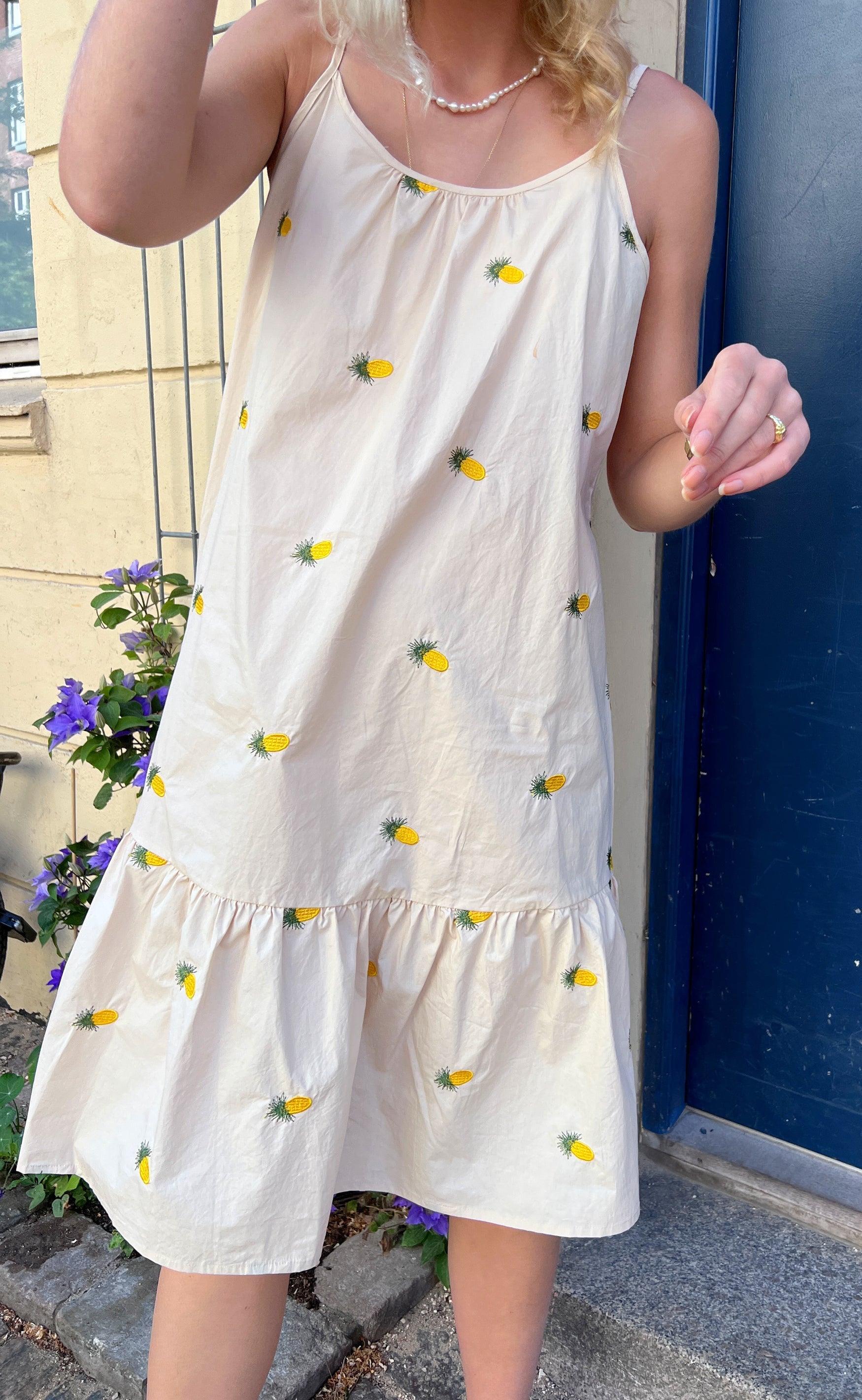 INA Copenhagen Kjole - Fie - Off White W. Pineapple